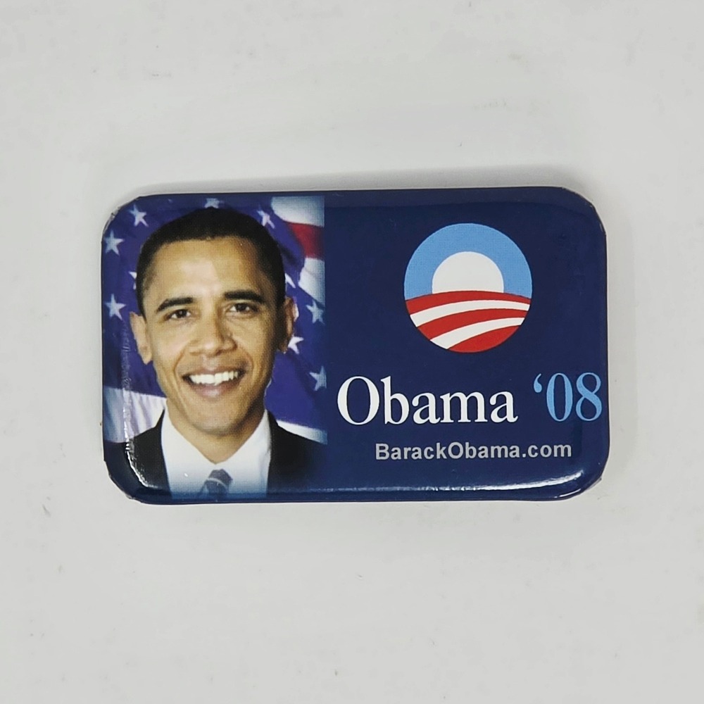 Barack Obama '08 Presidential Campaign Pin Button 2008 2.75" x 1.75" Historic